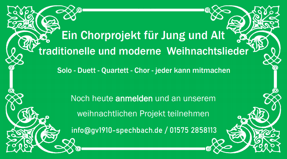 Chorprojekt - Weihnachten 2020